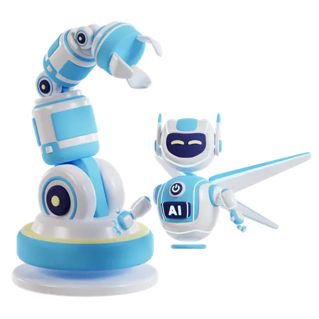 Ai Robot Arm  3D Illustration