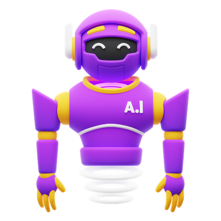 Ai Robot Avatar Character  3D Icon