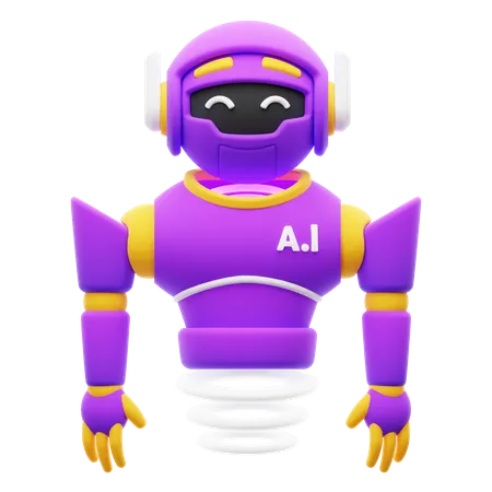 Ai Robot Avatar Character  3D Icon