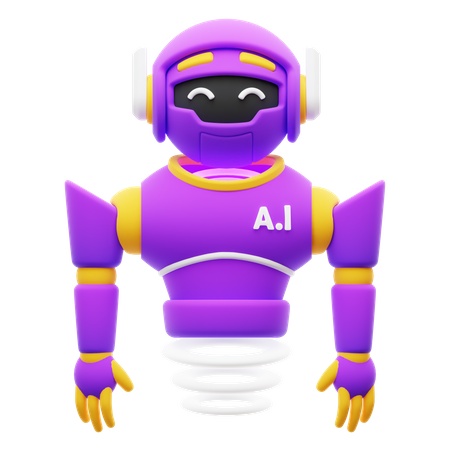Ai Robot Avatar Character  3D Icon
