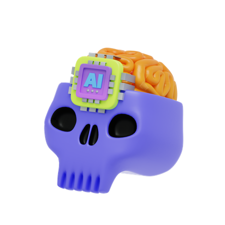 Cabeza de robot ia  3D Icon