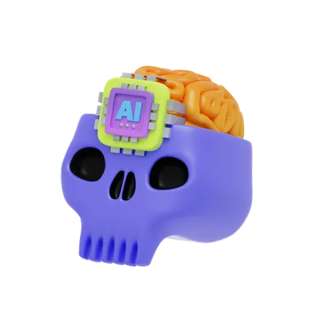 Cabeza de robot ia  3D Icon