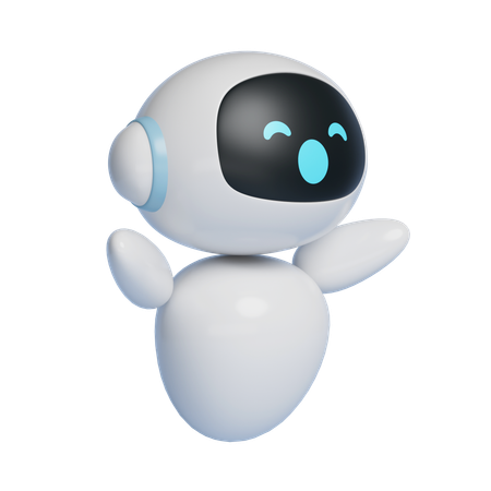 Ai Robot Character Welcoming You With Open Arms And A Big Smile  3D Icon