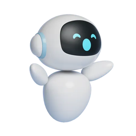 Ai Robot Character Welcoming You With Open Arms And A Big Smile  3D Icon