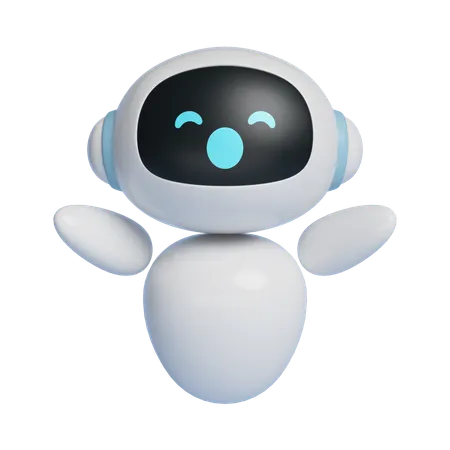 Ai Robot Character Welcoming You With Open Arms And A Big Smile  3D Icon