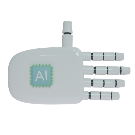 AI Robot Hand Out Gesture  3D Icon