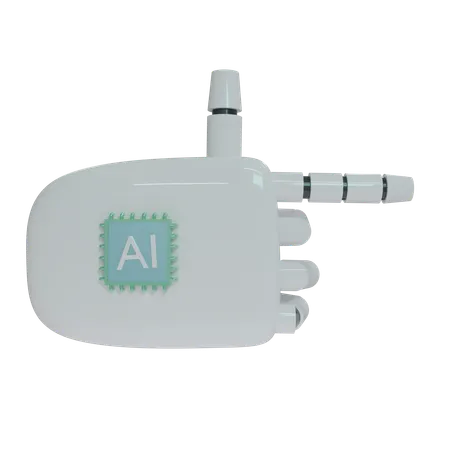 AI Robot Hand Pointing Right Gesture  3D Icon