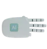 AI Robot Hand Three Fingers Gesture