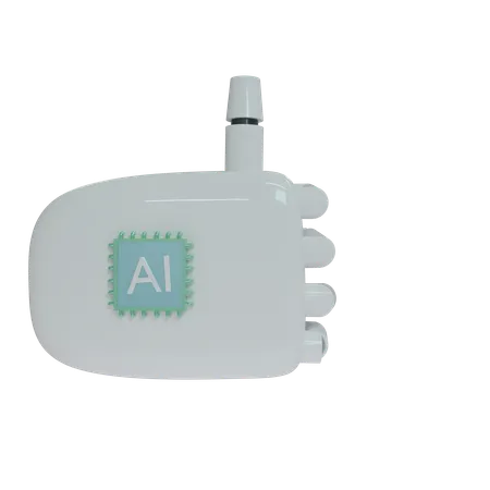 AI Robot Hand Thumbs Up Gesture 3D Icon