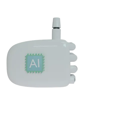 AI Robot Hand Thumbs Up Gesture  3D Icon