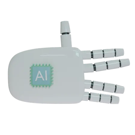 AI Robot Hand Weird Sign Gesture  3D Icon