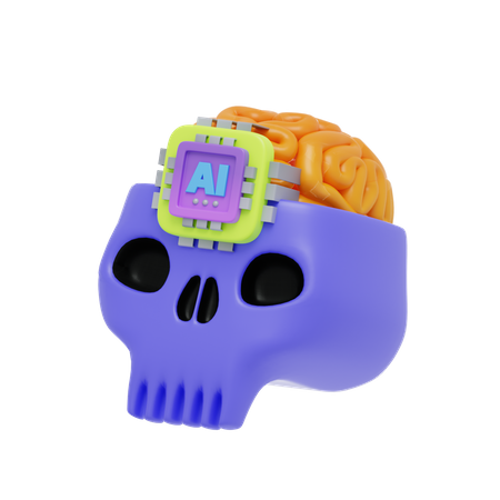 Ai Robot Head  3D Icon
