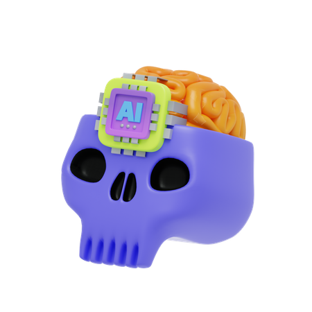 Ai Robot Head  3D Icon