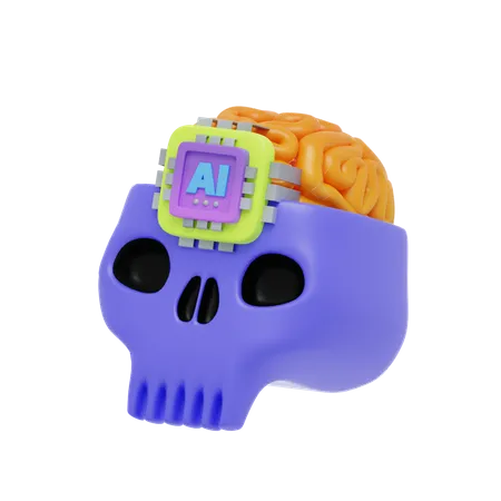 Ai Robot Head  3D Icon