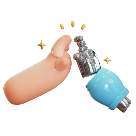 Ai Robot High Five With Human  3D Icon