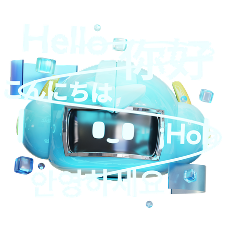 Ai Robot Language Translator  3D Icon