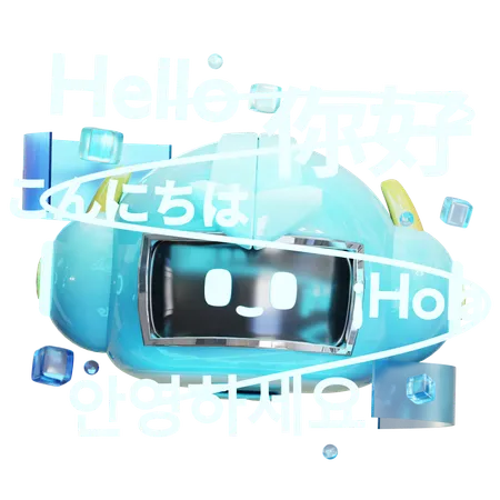 Ai Robot Language Translator  3D Icon