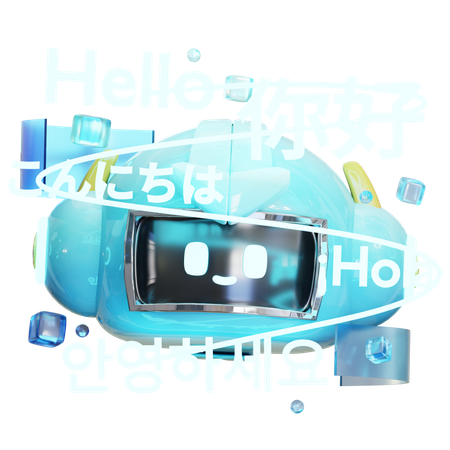 Ai Robot Language Translator  3D Icon