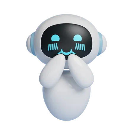 Personnage robot IA avec expression timide Graphismes 3D  3D Icon