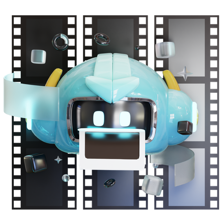 Ai 로봇 처리 이미지  3D Icon