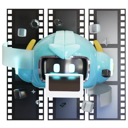 Ai 로봇 처리 이미지  3D Icon