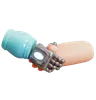 Ai Robot Shaking Hand With Human