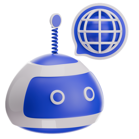 AI Robot Web  3D Icon