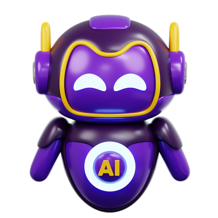 AI ロボット  3D Icon