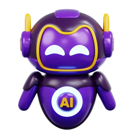 AI ロボット  3D Icon