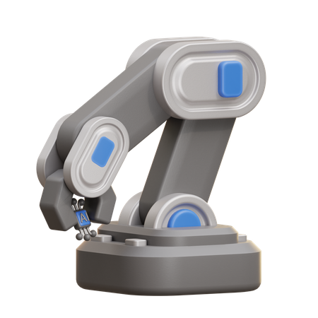 Ai Robotic Arm Automation  3D Icon