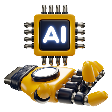 Ai Robotic Hand  3D Icon