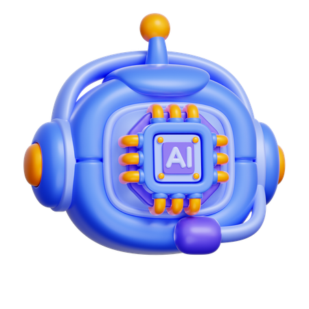 AI Robotic Processor  3D Icon