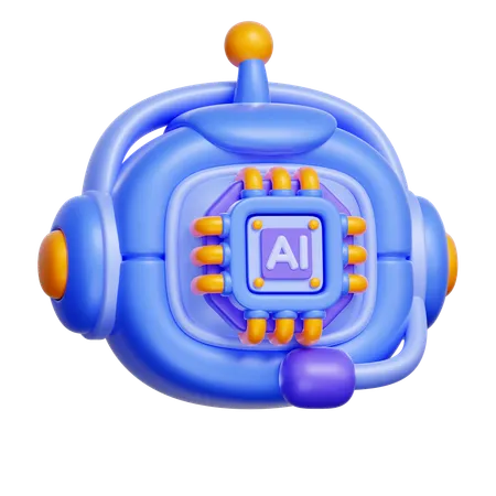 AI Robotic Processor  3D Icon