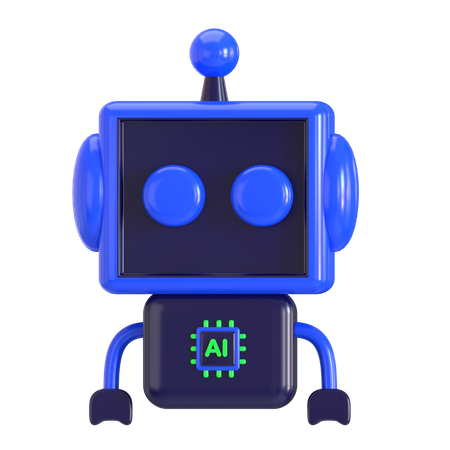IA robótica  3D Icon