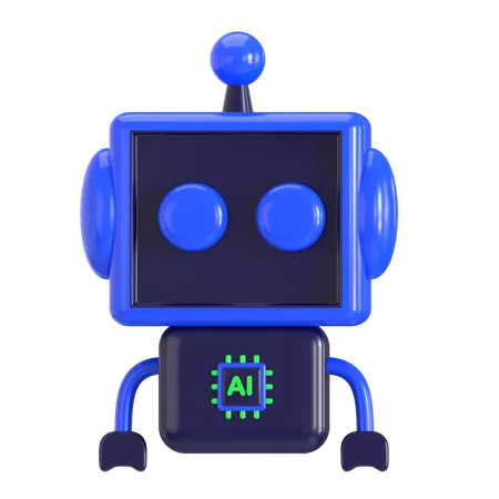 Ilustracao 3 D Ai Robotic Boa Para Design De Inteligencia Artificial 3D Icon
