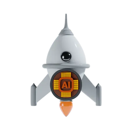 Ai Rocket  3D Icon