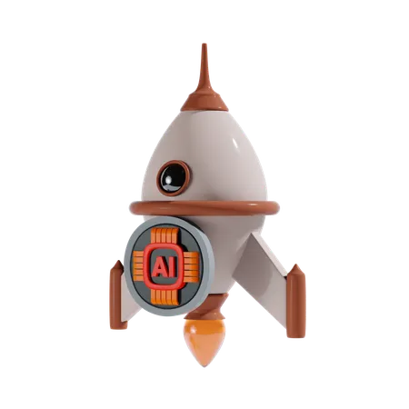 Ai Rocket 3 D Icon And Illustration 3D Icon