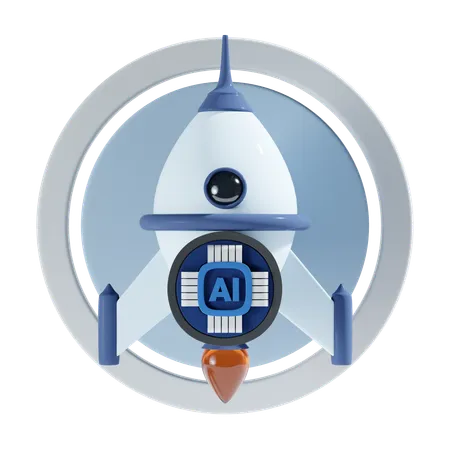 Ai Rocket 3 D Icon And Illustration 3D Icon