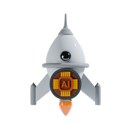 Ai Rocket  3D Icon