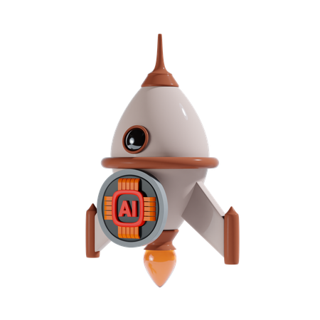 Ai Rocket  3D Icon