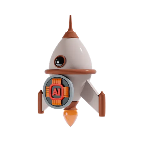 Ai Rocket  3D Icon