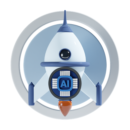 Ai Rocket  3D Icon