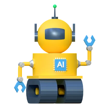 KI-Rover-Roboter  3D Icon