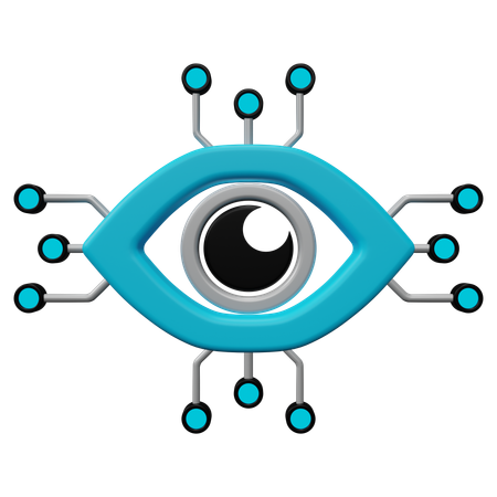 Ai Scanning Eyes  3D Icon