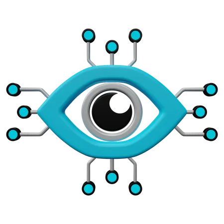 Ai Scanning Eyes  3D Icon