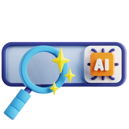 AI Search 3 D Icon 3D Icon
