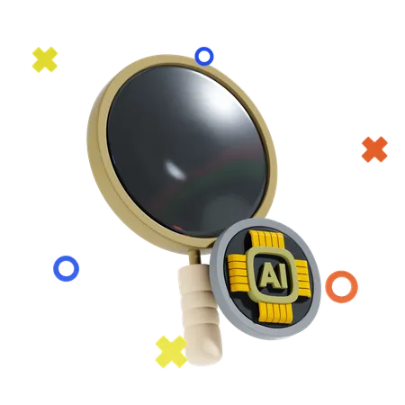 Ai Search 3 D Icon And Illustration 3D Icon