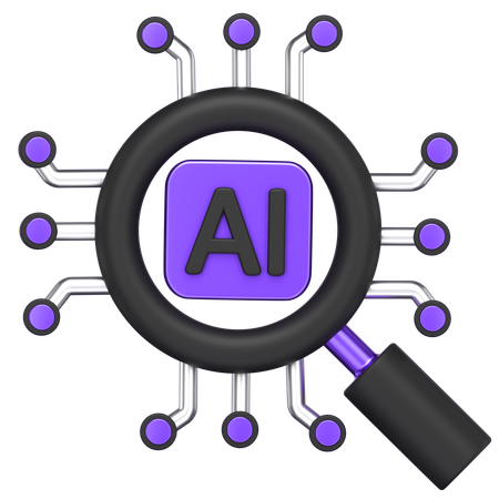 AI検索  3D Icon