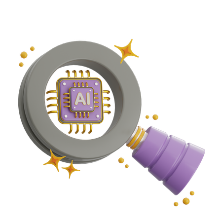 Ai Search  3D Icon