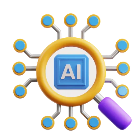 Ai Search  3D Icon